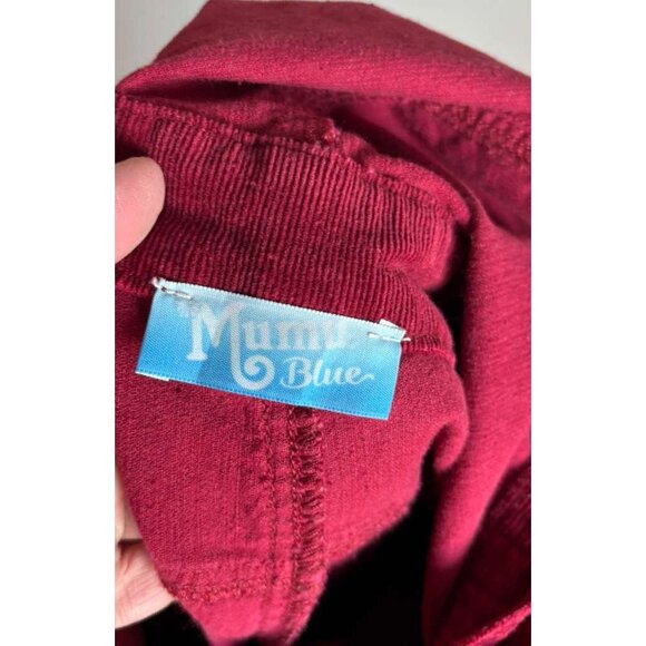 Mumu Blue Womens Corduroy Flare Overalls Berkeley Bell Bottom Red Size XL - Picture 11 of 11